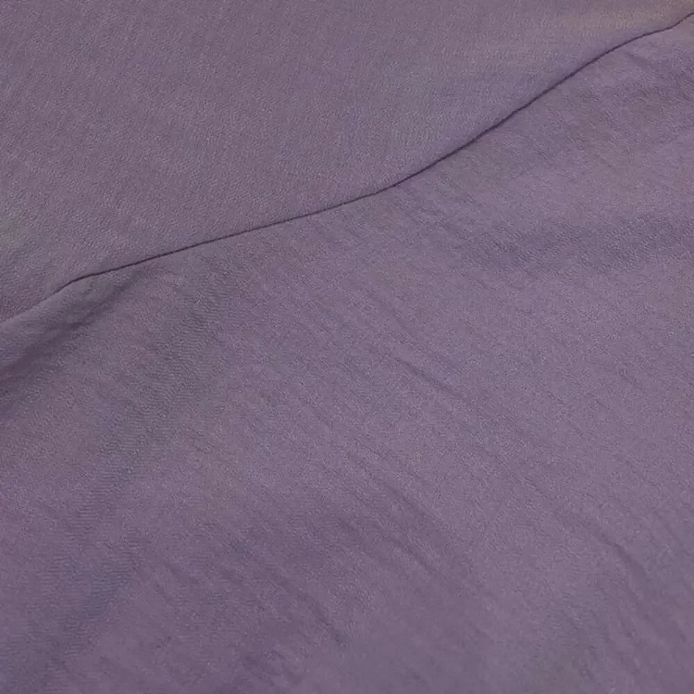 Simply Vera Vera Wang Lavender Medium Tie Front Button Up Blouse Roll Tab Sleeve - Picture 7 of 7